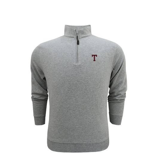 Texas A&M Vintage Block T Lyrca Fleece Pullover - Grey