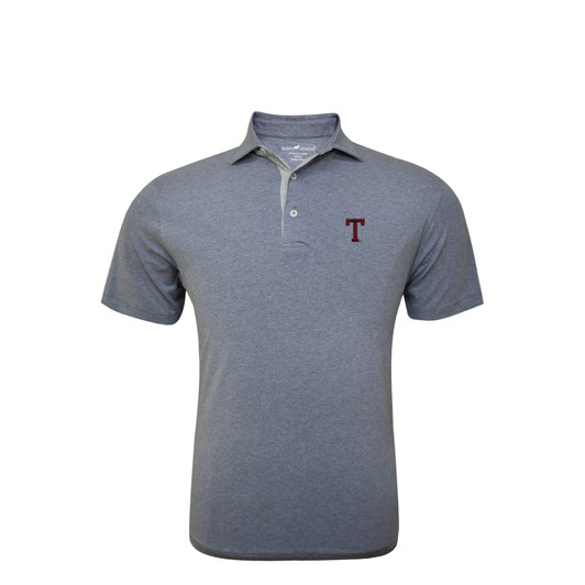 Texas A&M Vintage Block T Cotton Spandex Polo - Silver