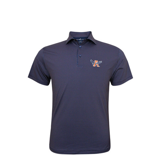 Auburn Tigers Vintage 1976 Henna Polo - Navy with Light Blue & Orange