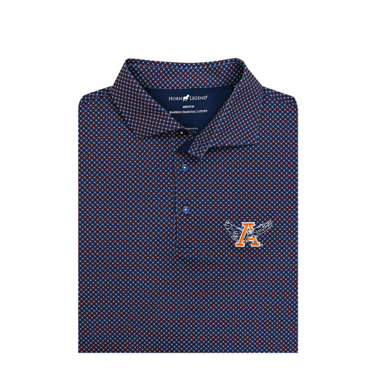 Auburn Tigers Vintage 1976 Henna Polo - Navy with Light Blue & Orange