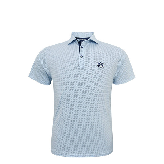 Auburn Tigers Crossways Polo - White with Light Blue & Navy