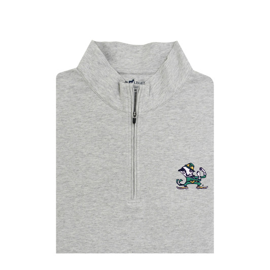 Notre Dame Fighting Irish Jersey Fabric Cotton Pullover - Pewter