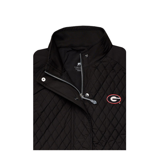 Georgia Bulldogs Women’s Full Zip Quilted Vest - Black