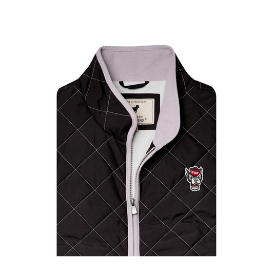 NC State Wolfpack Pipeline Quilted Vest - Black