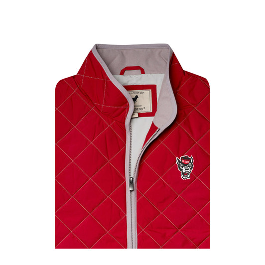 NC State Wolfpack Pipeline Quilted Vest - Red