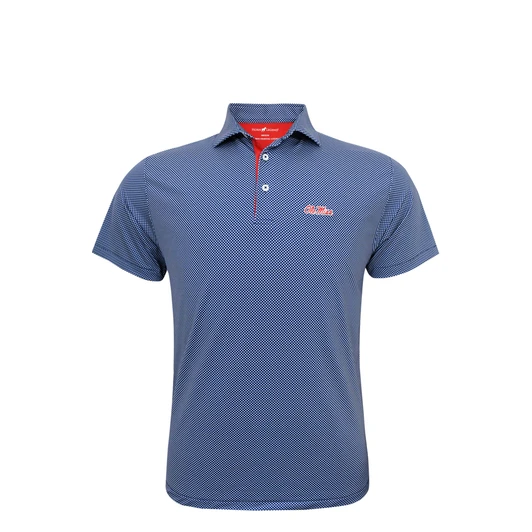 Ole Miss Cross Hatch Polo - Navy