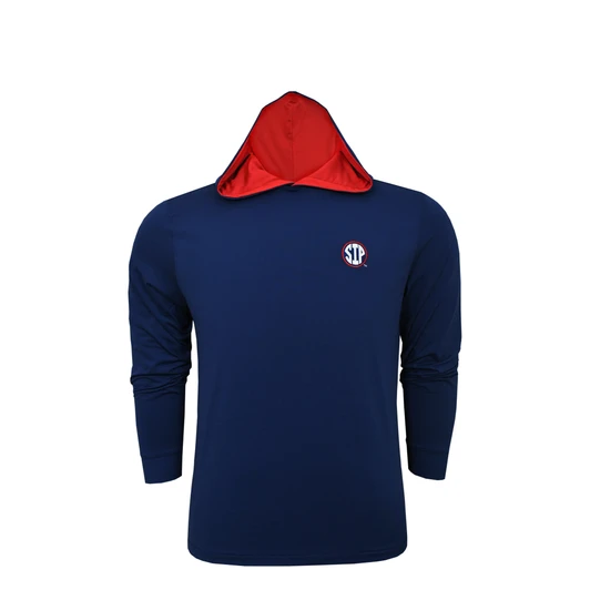 Ole Miss SIP Microfleece Performance Pullover - Navy