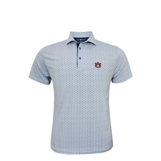 Auburn Tigers Bracket Polo - White with Navy