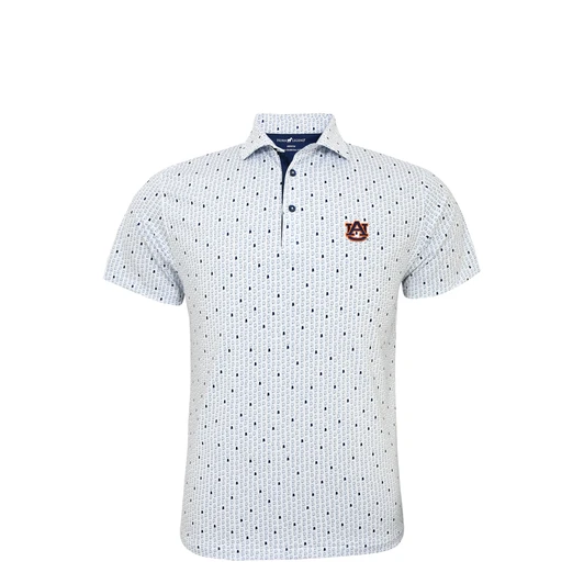Auburn Tigers Micro State Polo - White with Navy