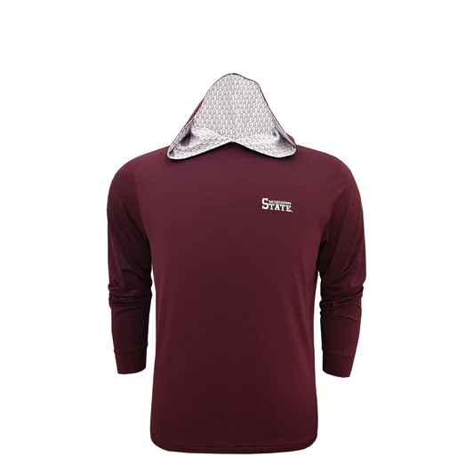 Mississippi State Walking Bully Custom Trim Hoodie - Maroon