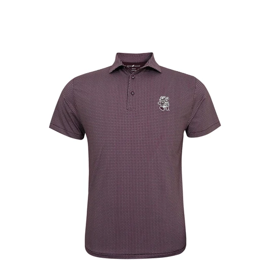 Texas A&M Baseball Ol' Sarge Football Laces Polo - Maroon