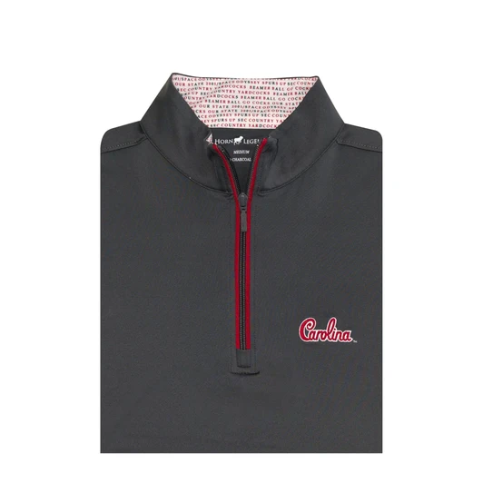 South Carolina Gamecocks Script Custom Wordmark Trim Hoodie - Charcoal