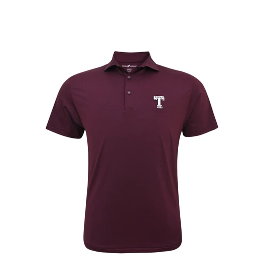 Texas A&M Aggies Vintage Block T Spiral Polo - Maroon