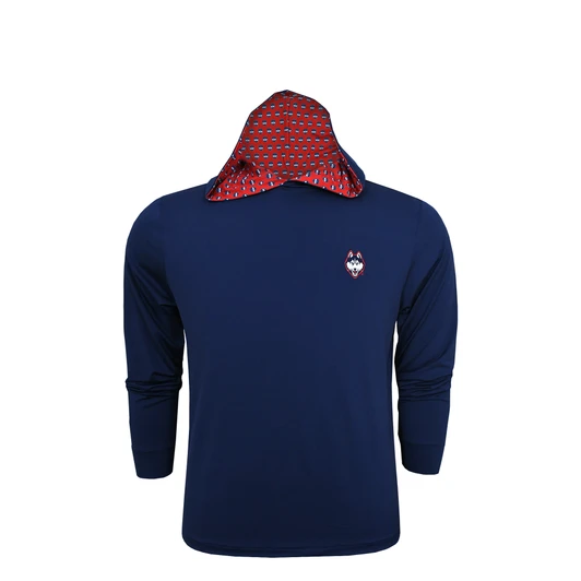 UConn Huskies Custom Trim Hoodie - Navy