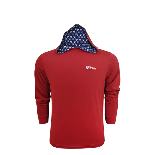 Penn Quakers Custom Trim Hoodie - Red