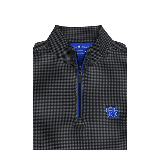 Kentucky Wildcats Shepherd PrestigeZip Pullover - Black with Grey