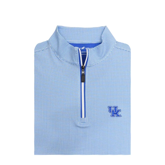 Kentucky Wildcats Shepherd PrestigeZip Pullover - White with Blue