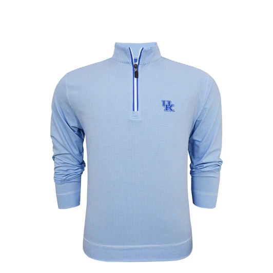 Kentucky Wildcats Shepherd PrestigeZip Pullover - White with Blue