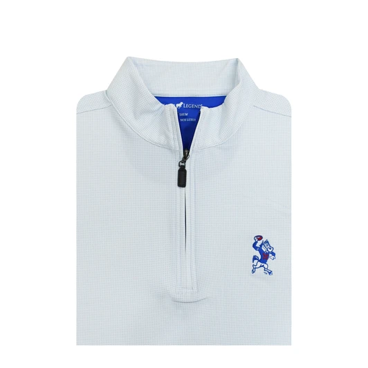 SMU Mustangs Throwing Pony Shepherd Pullover - White with Light Blue
