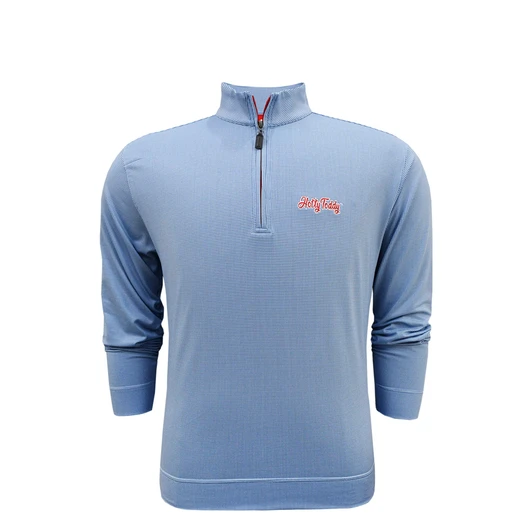Ole Miss Hotty Toddy Shepherd Pullover - Powder Blue with Navy