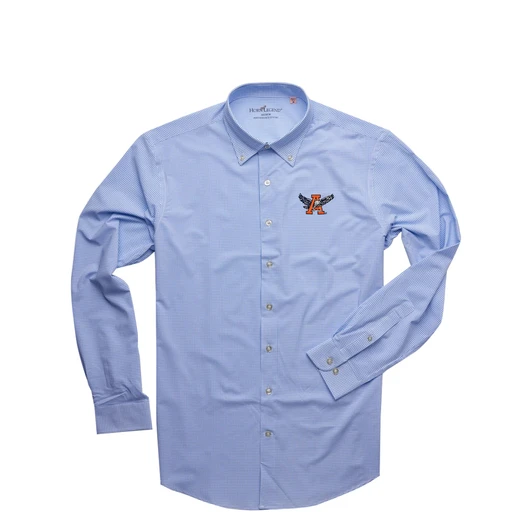 Auburn Tigers Vintage 1976 Fairmont Performance Sport Shirt - Blue & White
