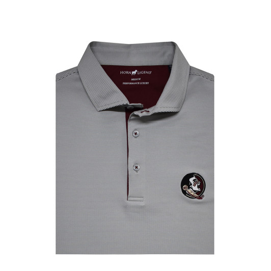 Florida State Grey 1/24 Stripe Performance Polo
