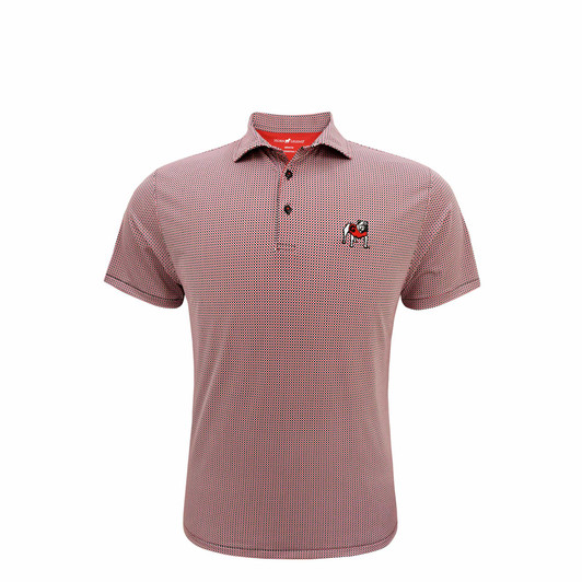 Georgia Standing Bulldog Particolored Gingham Polo