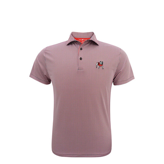 Georgia Standing Bulldog Particolored Gingham Polo