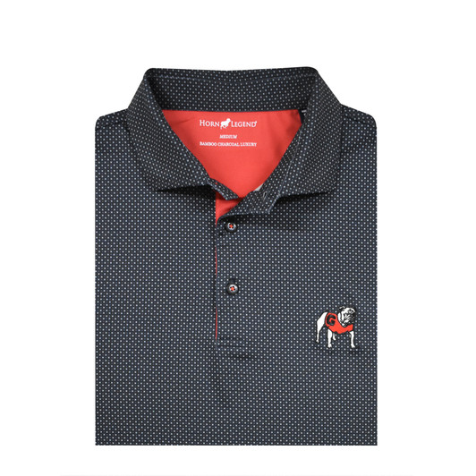 Georgia Standing Bulldog Checkers Polo