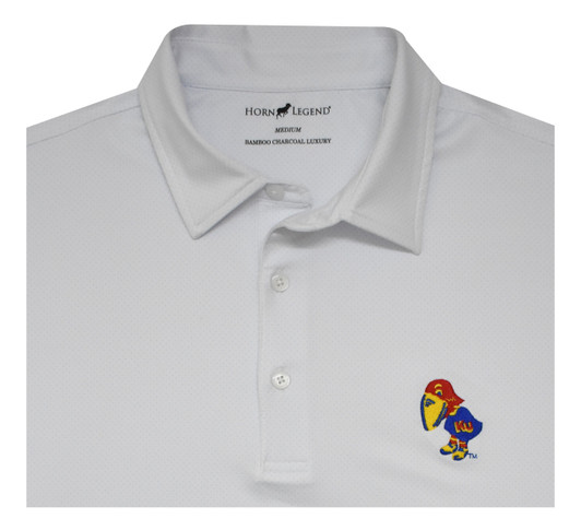 Kansas Jayhawks Vintage White Dot Polo