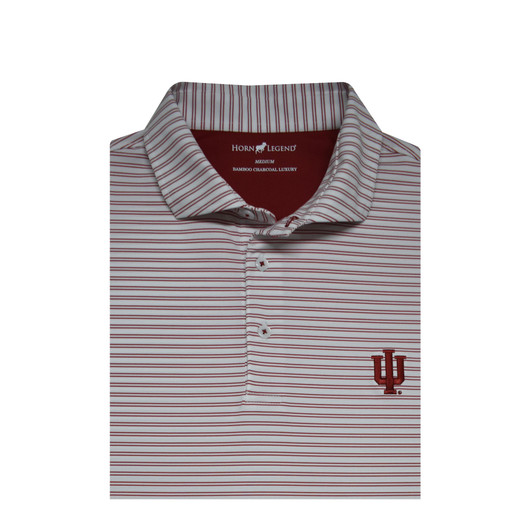 Indiana Hoosiers White Stripe Polo