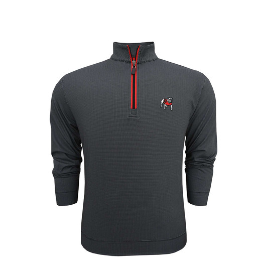 Georgia Standing Bulldog Black Shepherd PrestigeZip Pullover Georgia Standing Bulldog Black Shepherd PrestigeZip Pullover