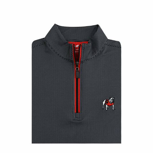 Georgia Standing Bulldog Black Shepherd PrestigeZip Pullover Georgia Standing Bulldog Black Shepherd PrestigeZip Pullover