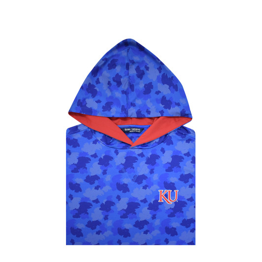 Kansas Jayhawks Vintage KU Blue Camo Hoodie