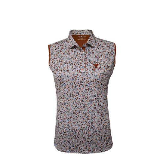 HL1114WSL WHITE BURNT ORANGE CHARCOAL Texas Golf