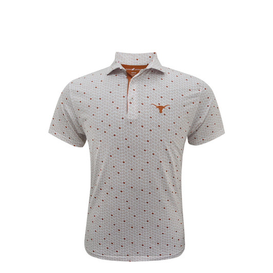 Texas Longhorns Micro State Print Polo Texas Longhorns Micro State Print Polo