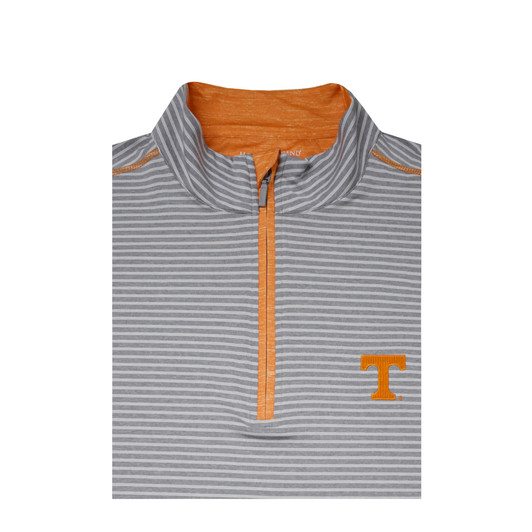 Tennessee Grey Stripe and Stitch Pullover