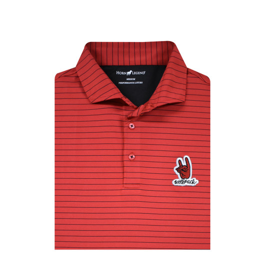 NC State Wolfies Up 3/8 Stripe Performance Polo