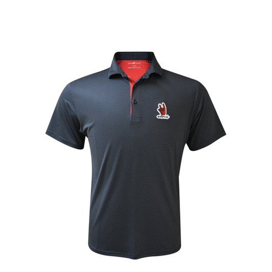 NC State Wolfies Black Checkers Polo