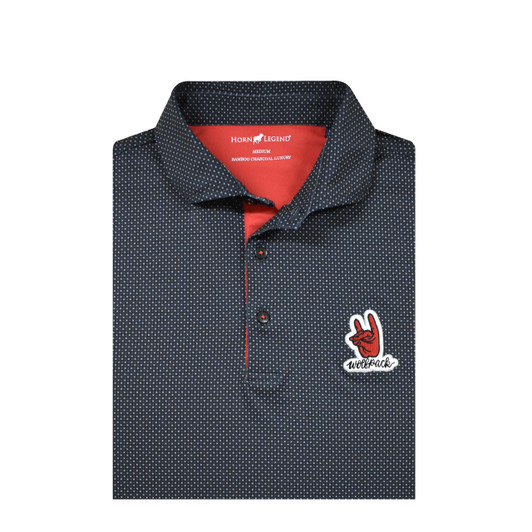 NC State Wolfies Black Checkers Polo