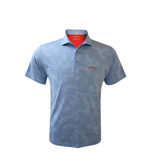 Ole Miss Powder Blue Camo Polo