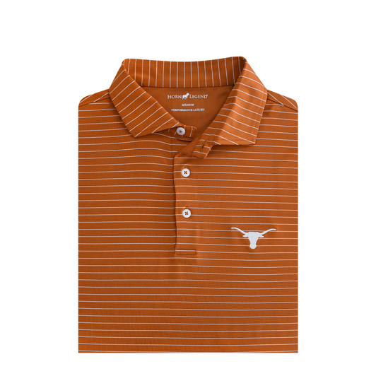 Texas Longhorns Burnt Orange 3/8 Stripe Performance Polo