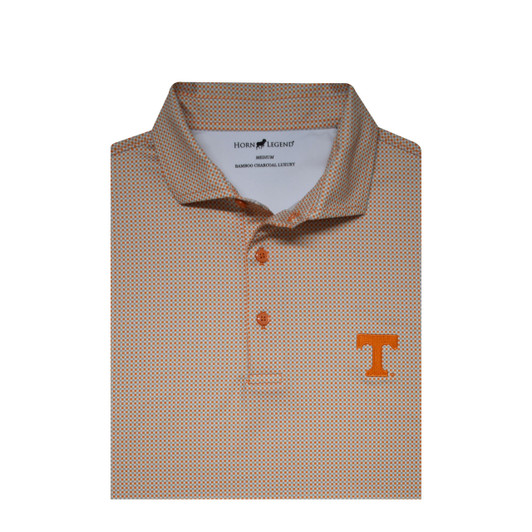 Tennessee Orange Particolored Gingham Polo Tennessee Orange Particolored Gingham Polo