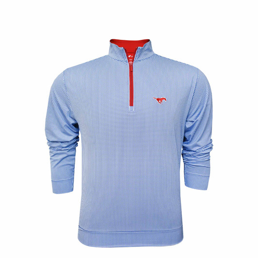 SMU Mustangs Light Blue Particolored Gingham Pullover SMU Mustangs Light Blue Particolored Gingham Pullover