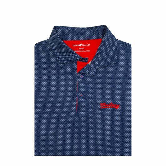 SMU Mustang Script Blue Checkers Polo SMU Mustang Script Blue Checkers Polo