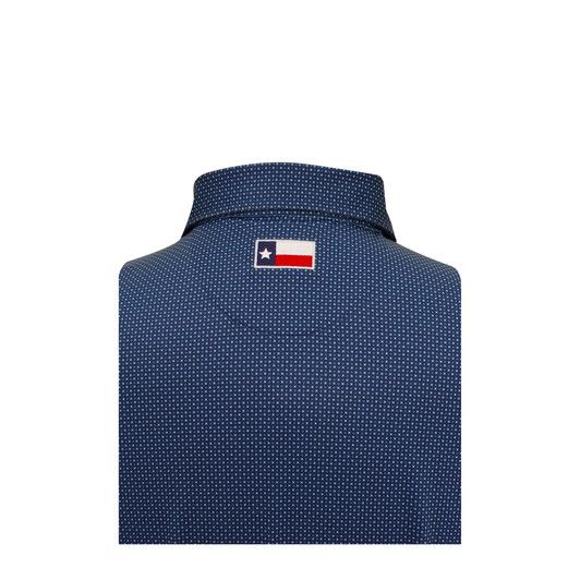 SMU Mustang Script Blue Checkers Polo SMU Mustang Script Blue Checkers Polo