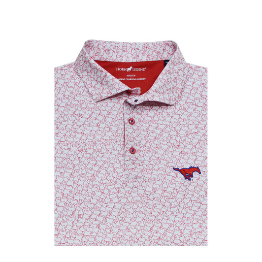 SMU Mustangs Texas Inspired Jigsaw Polo