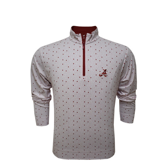 Alabama Vintage White Micro State Print Pullover