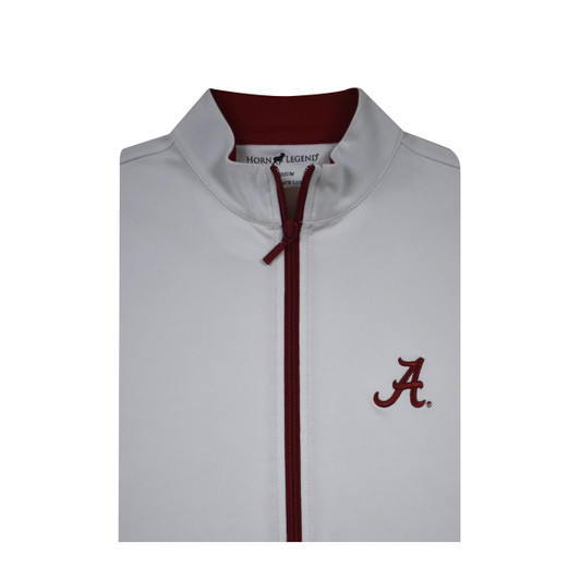 Alabama Women's White Mid Weight Performance Full Zip Jacket
