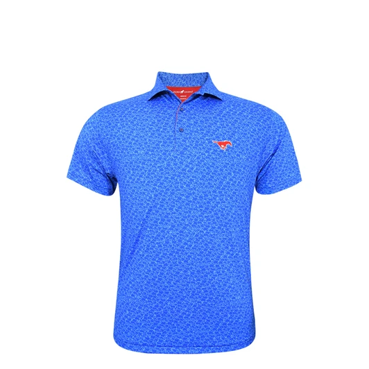 SMU Mustangs Blue Texas Inspired Jigsaw Polo